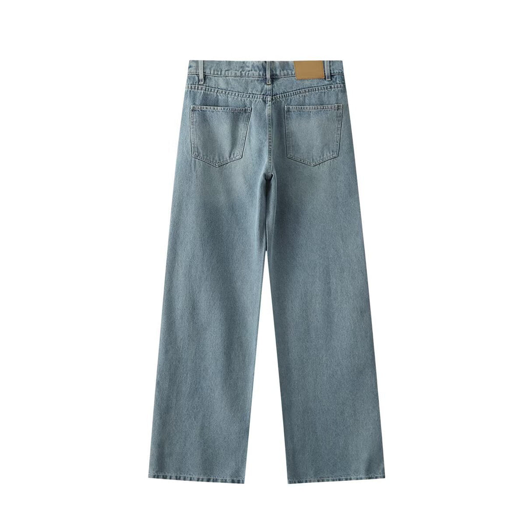 Summer New Women's Vintage Casual All-matching Ripped High Waist Loose Comfortable Jeans